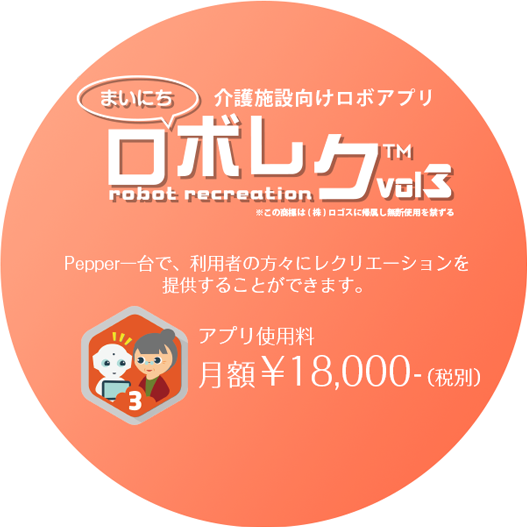 介護施設向けロボアプリ まいにちロボレク